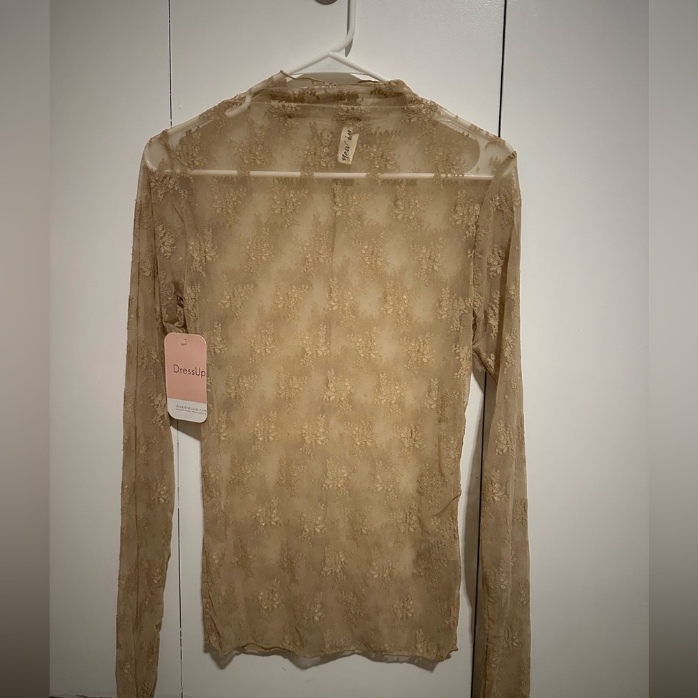 Dress Up Women's Lace Blouse - Cream